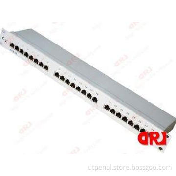 24 Ports STP Metal Housing Cat5e Patch Panel Fit for 22-26A